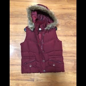 Burgundy vest
